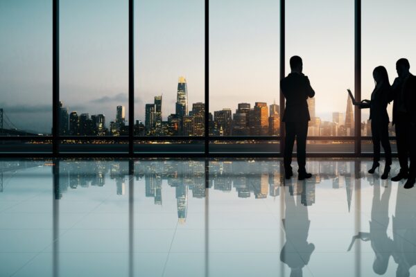 Young,European,Businesspeople,Working,In,Modern,Office,Interior,With,Panoramic